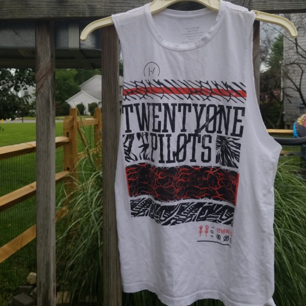 Twenty One Pilots White Tanktop